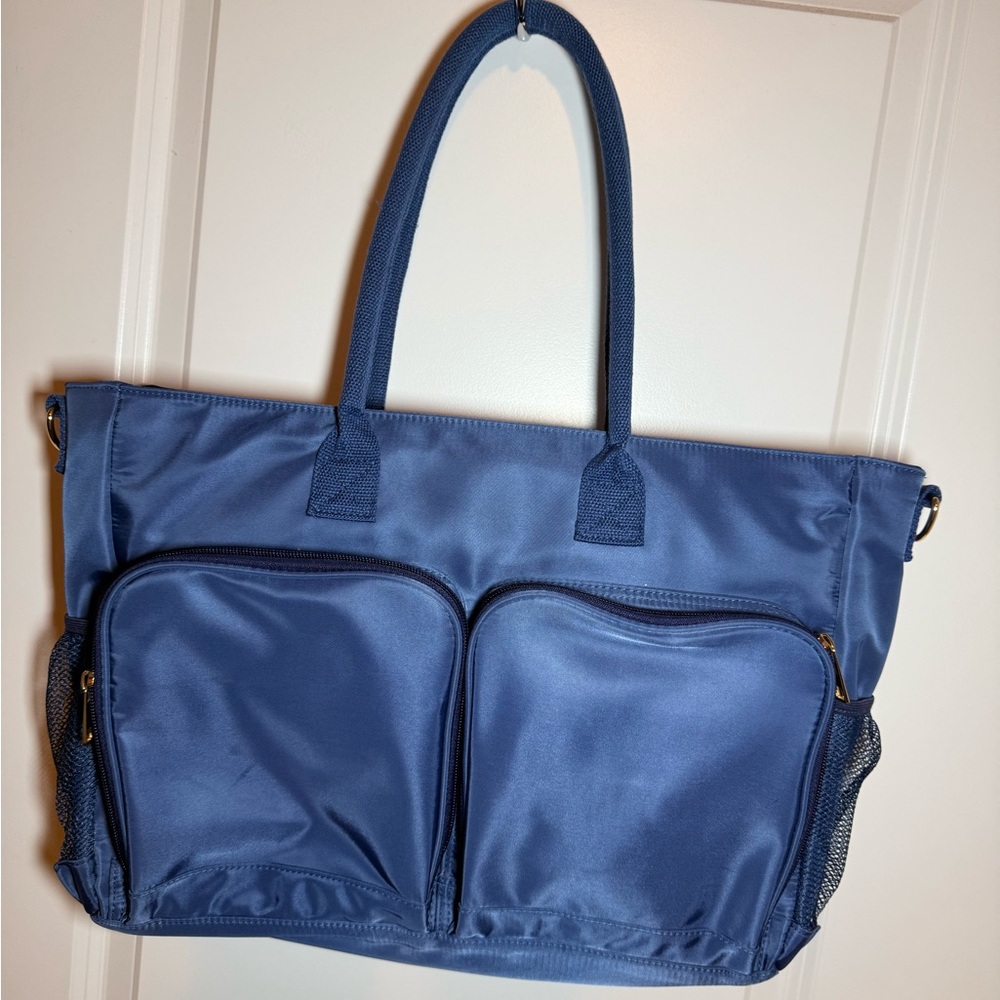 Erin Condren Carryall Compartment Navy Blue Tote Bag